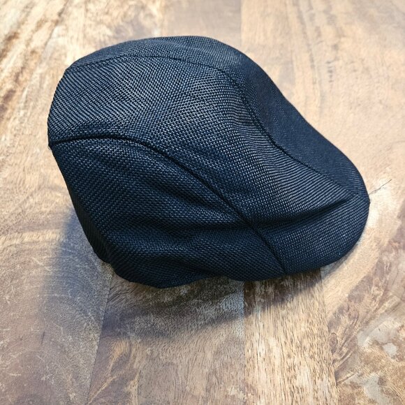 Flat Cap Ivy Driver Hat Size 58 (Medium) Unisex Black Textured - Picture 3 of 5